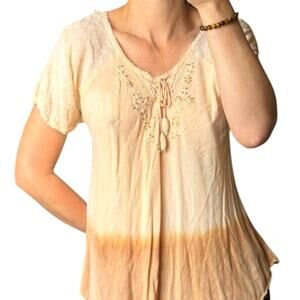 ✨ Fairycore Embroidered Woodland Tunic